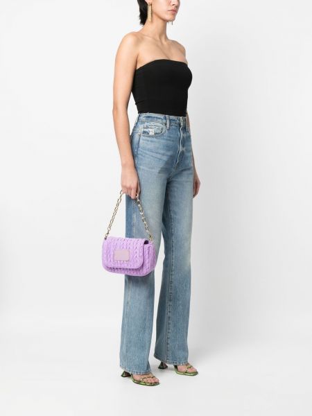 Sac matelassé Versace Jeans Couture violet