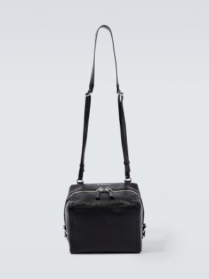 Usnjena crossbody torbica Givenchy črna