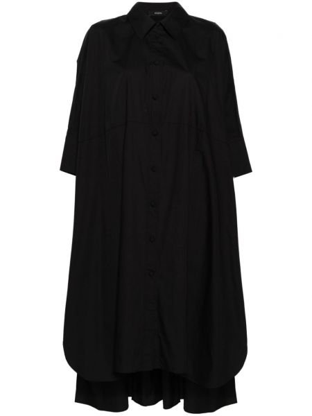 Robe mi-longue en coton Joseph noir
