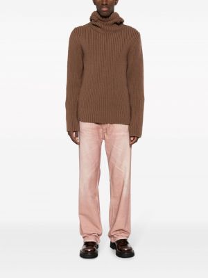 Sweter z kapturem Lanvin brązowy
