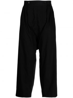 Pantaloni cu croială lejeră plisate Comme Des Garcons Homme Plus negru