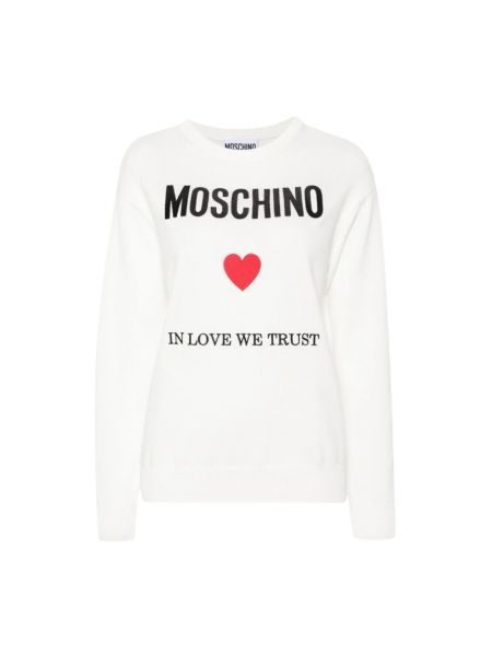 Sweter Moschino biały