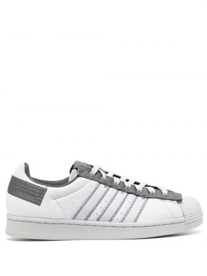 Sneakers με κορδόνια με δαντέλα chunky Adidas Superstar γκρι