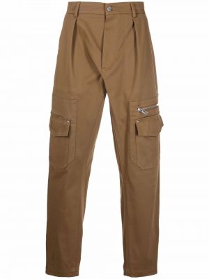 Pantalones cargo con bolsillos Les Hommes marrón