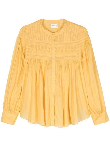 Bavlnená košeľa Marant Etoile žltá