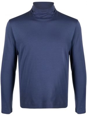 Jersey bombažni pulover Malo modra