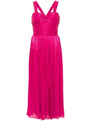 Večernja haljina od krep Costarellos ružičasta