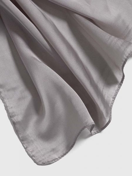 Однотонный шелковый платок Answear Lab серый