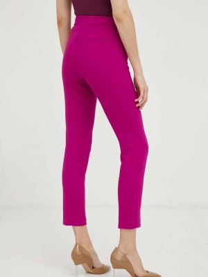 Jednobarevné kalhoty Liu Jo fialové