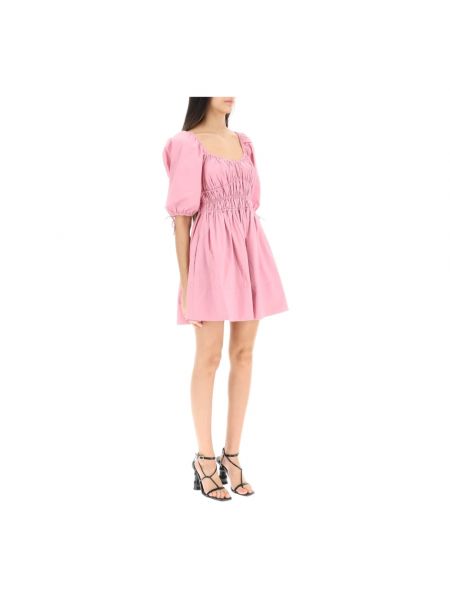 Mini vestido de algodón Staud rosa