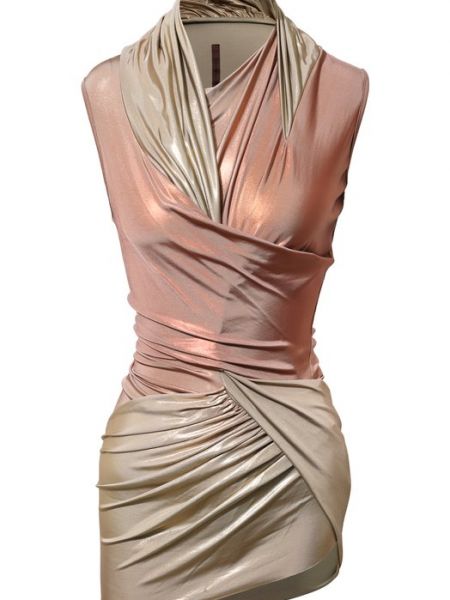 Топ Rick Owens Lilies из вискозы золотой