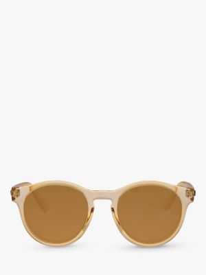 Прозрачные очки солнцезащитные Le Specs коричневые