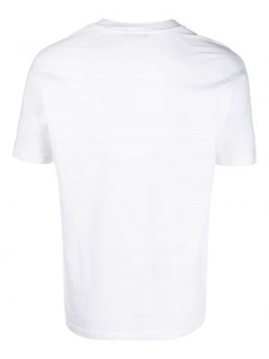 Koszulka bawełniana z dekoltem w serek Cenere Gb biała