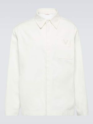 Bavlnená bunda Valentino biela