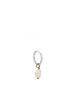 Fülbevaló gyöngyökkel Santangelo ezüstszínű