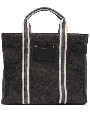 Μάλλινη τσάντα shopper Isabel Marant γκρι
