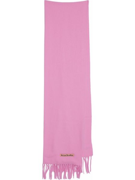 Шерстяной шарф с бахромой Acne Studios розовый