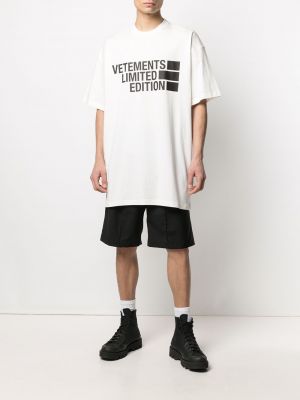 Camiseta con estampado Vetements blanco