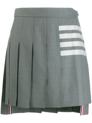 Mini spódniczka plisowana Thom Browne szara