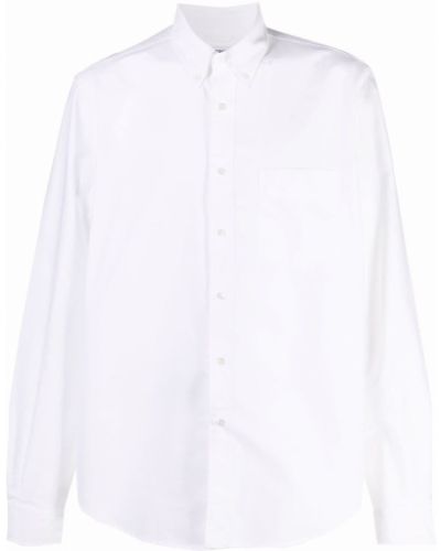 Πουπουλένιο πουκάμισο με κουμπιά Aspesi λευκό