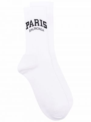 Bílé žakárové ponožky Balenciaga