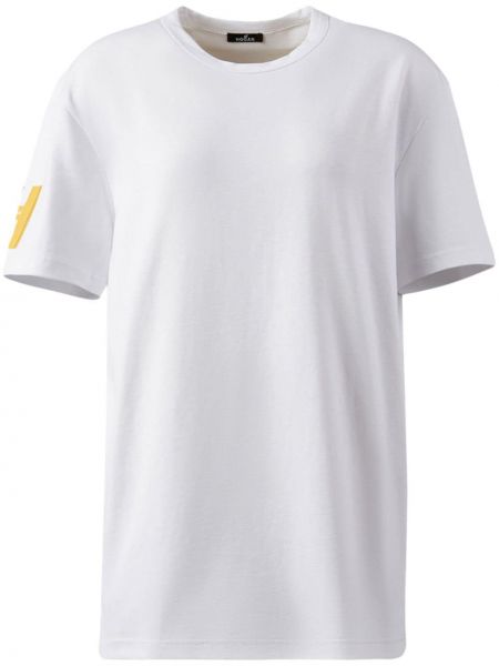 Bavlnené tričko Hogan biela