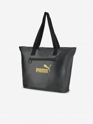 Kožená nákupná taška Puma čierna