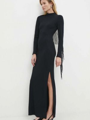 Sukienka długa dopasowana Answear Lab czarna