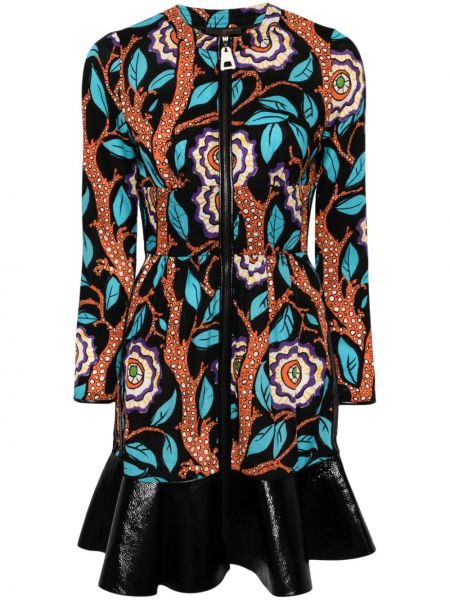 Peplum mustriline lilleline kleit Louis Vuitton Pre-owned must
