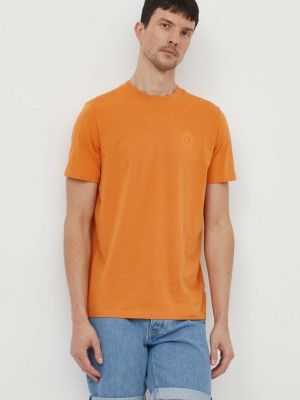 Bavlněné tričko s potiskem Lindbergh oranžové
