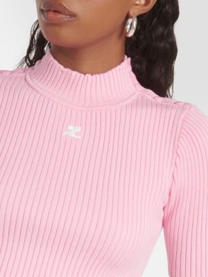 Jersey de tela jersey Courrèges rosa