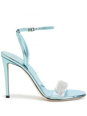 Sandali con cristalli Giuseppe Zanotti blu