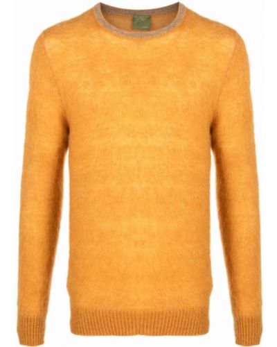 Jersey de punto de tela jersey de cuello redondo Lardini naranja