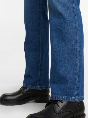 Straight fit džíny s vysokým pasem Max Mara modré