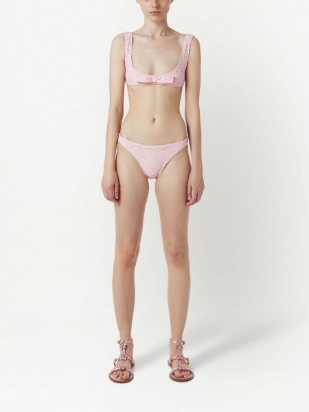 Spitzen geblümt bikini Giambattista Valli pink