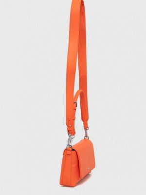 Torba na ramię w jednolitym kolorze Calvin Klein pomarańczowa