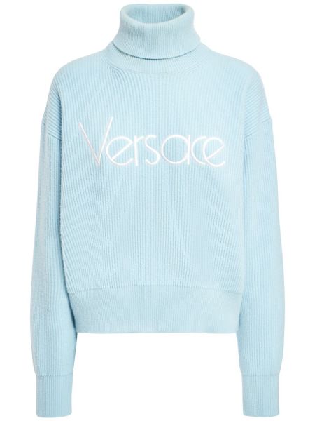 Suéter de punto de cuello vuelto Versace