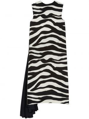 Midi šaty s potlačou so vzorom zebry Jil Sander