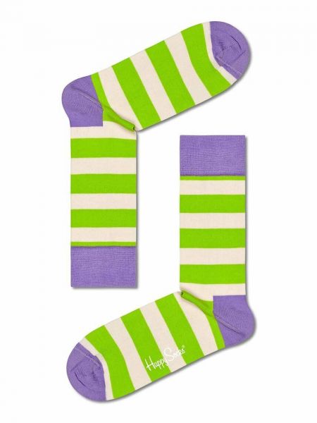 Чорапи на райета Happy Socks зелено