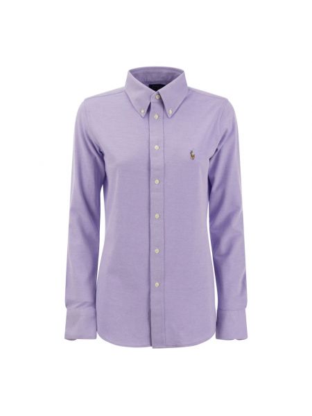 Koszula bawełniana Ralph Lauren fioletowa