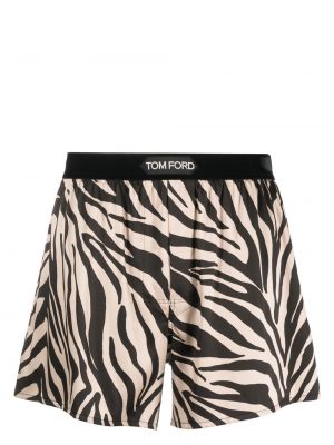 Hodvábne boxerky s potlačou so vzorom zebry Tom Ford