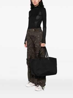 Shopper handtasche mit stickerei Palm Angels schwarz