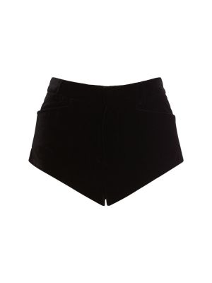 Pantalones cortos de terciopelo‏‏‎ de algodón Tom Ford negro