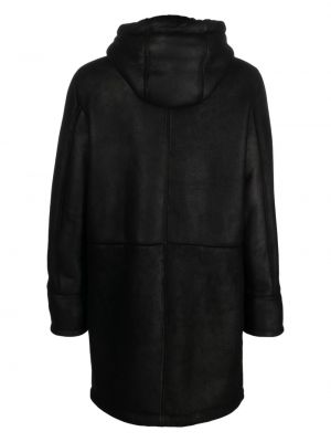 Manteau à capuche Salvatore Santoro noir