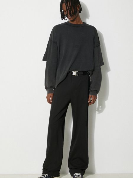 Jednobarevné bavlněné kalhoty s přezkou 1017 Alyx 9sm černé