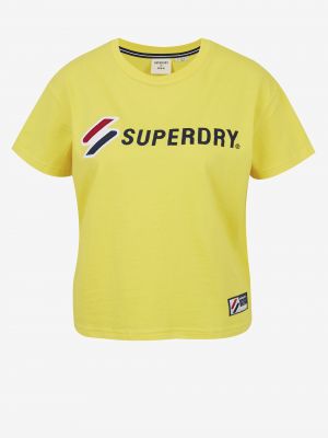 Marškinėliai Superdry geltona