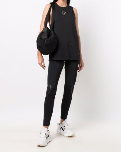 Camiseta sin mangas con estampado Adidas By Stella Mccartney negro
