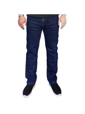 Утепленные прямые джинсы Montana синие