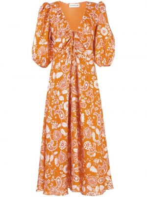Sukienka w kwiaty z printem Nicholas, pomarańczowy