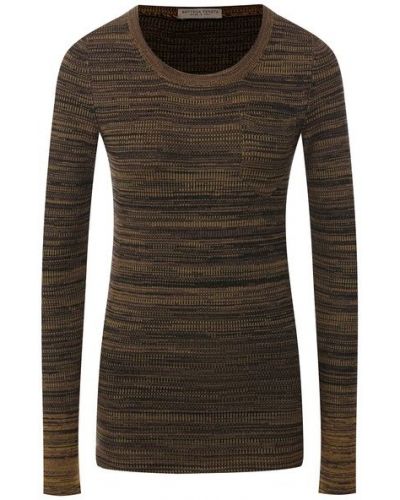 Шерстяной пуловер Bottega Veneta - Хаки